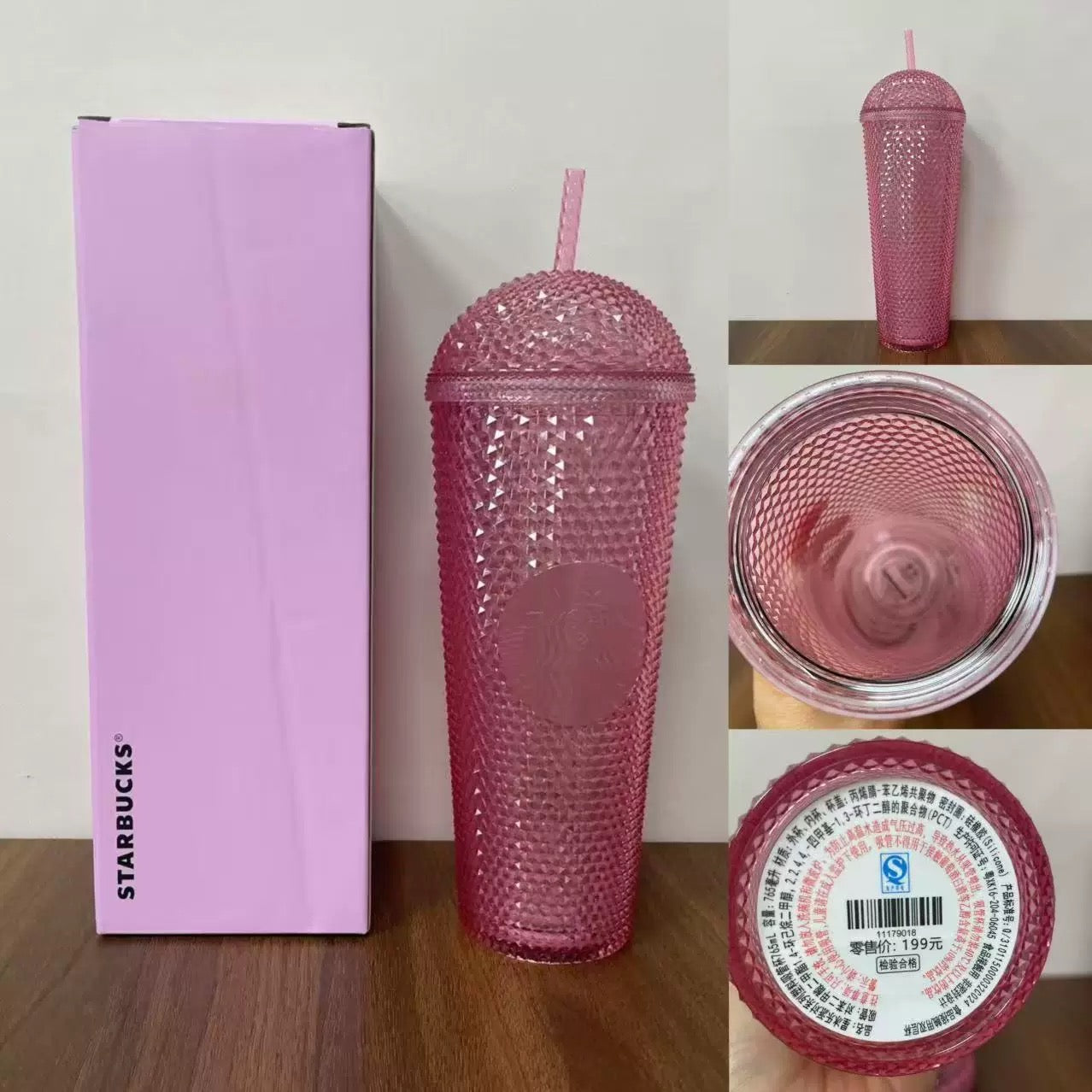 CLEARANCE SALE Authentic Starbucks 765ml pink plastic tumbler