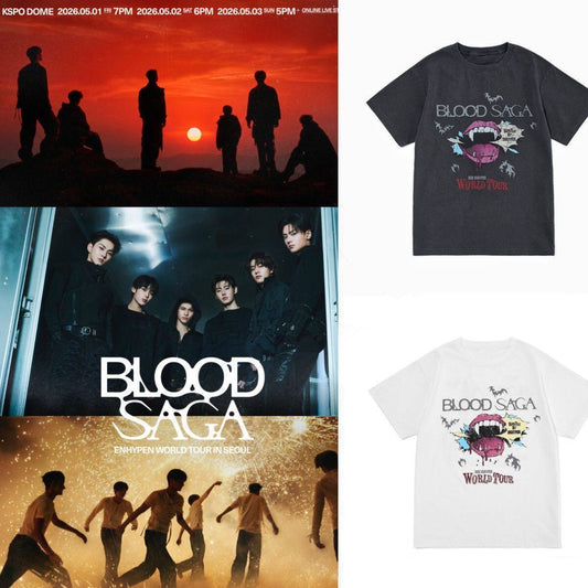 K-pop Enhypen Blood Saga world tour 2026 T-shirts