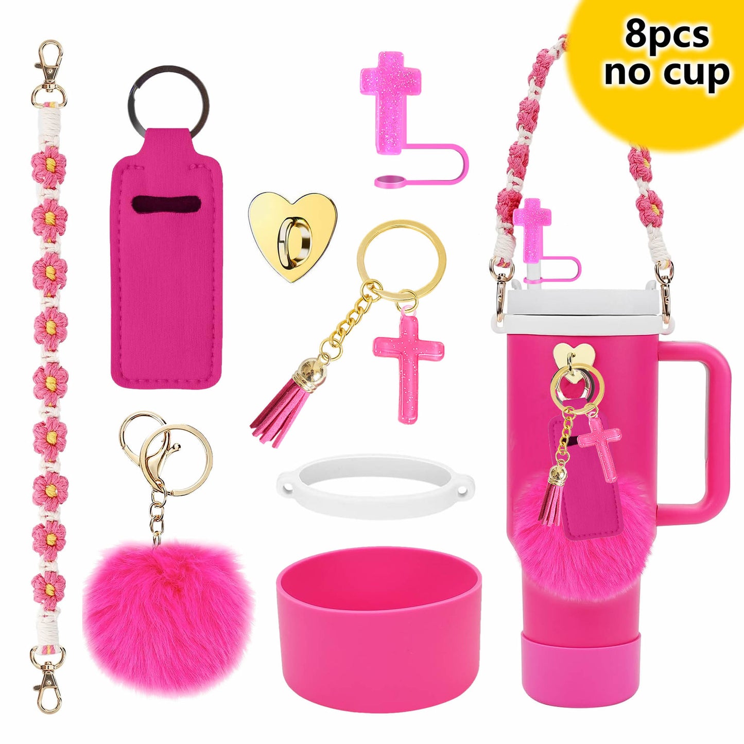 Stanley Cup Starbucks Cup Accessories Christian Keychain Straw Topper