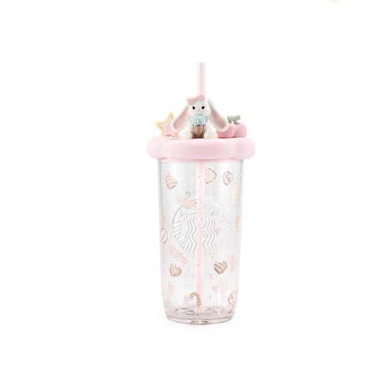 Authentic Starbucks Mainland China 500 ml Glass Bunny Cup
