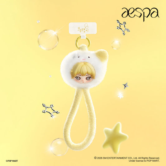 Authentic Popmart x Aespa Fluffy Club Series Phone Lanyard Blind Boxes K-pop