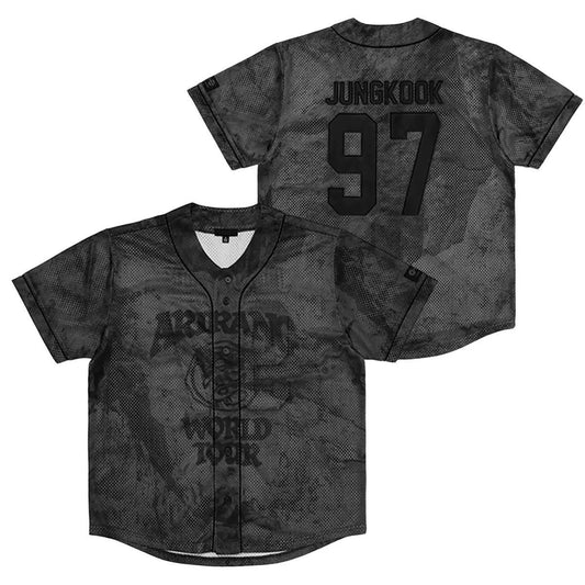 K-pop BTS Black Arirang World Tour Concert Jersey