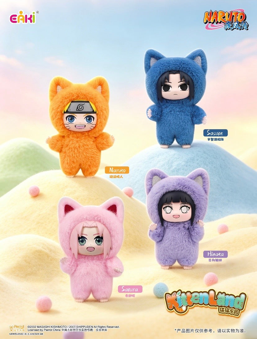 Authentic Eaki Naruto Kitten Land Shippuden Boruto Plush Blind Boxes 11 cm