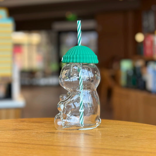 Authentic Starbucks Teddy Bear Cup Style Glass Cup