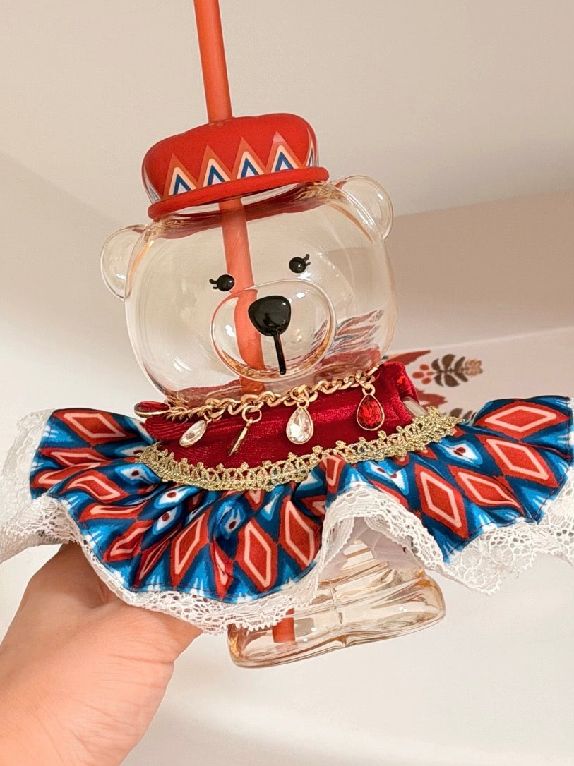 Authentic Starbucks Ethnic Glass Bear Cup