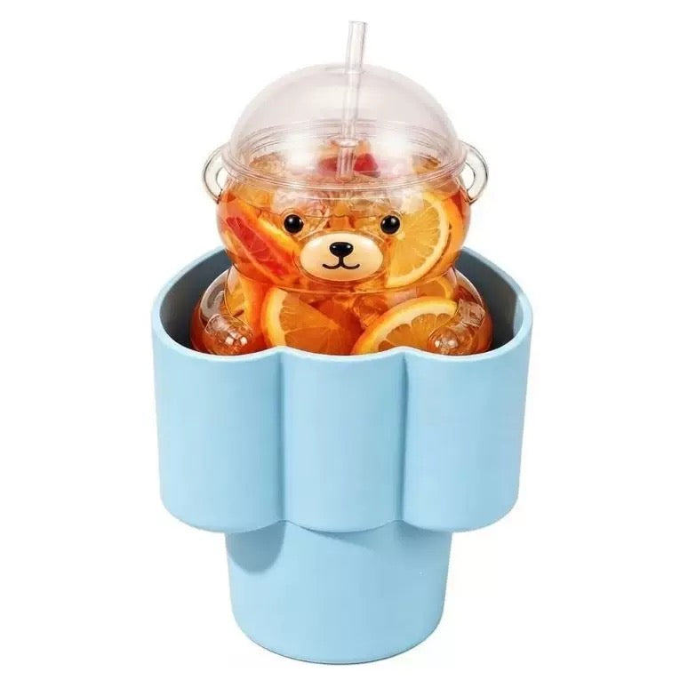 Authentic Starbucks Bear Glass Cup Holder