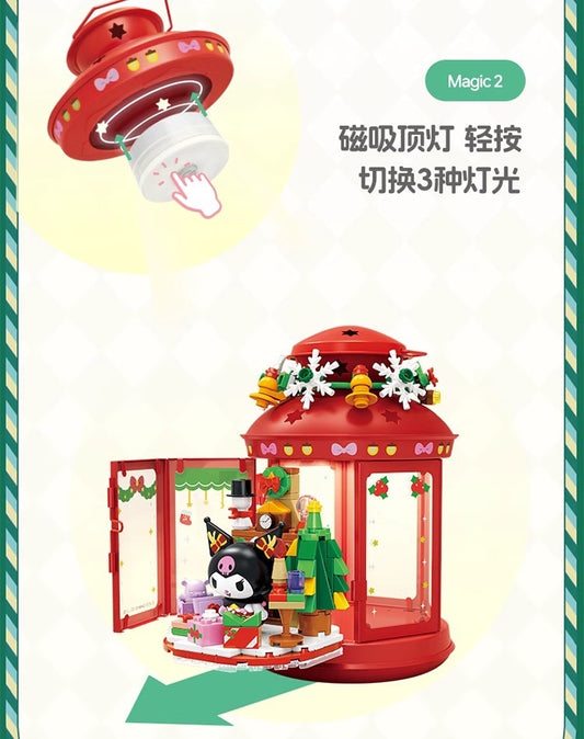 Sanrio Christmas Top Toy Blocks Figure Kuromi Christmas Ornament Doll
