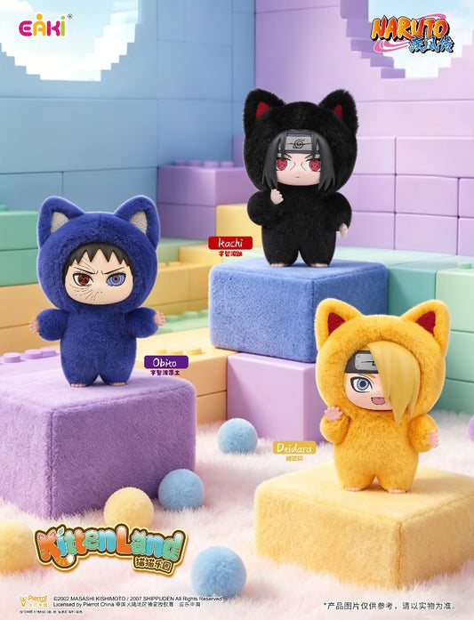 Authentic Eaki Naruto Kitten Land Shippuden Boruto Plush Blind Boxes 11 cm