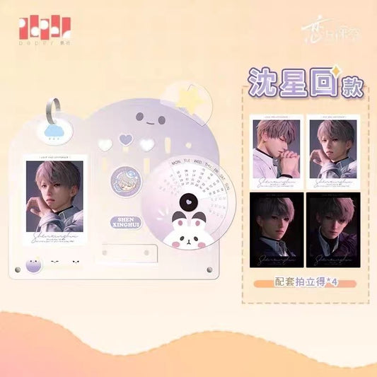 Authentic Love and Deepspace desktop acrylic calendar + Polaroid cards