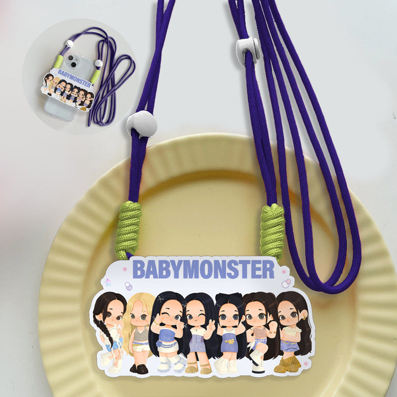 K-pop IVE Phone Accessories Lanyard Phone Clip Stray Kids Aespa Baby Monster