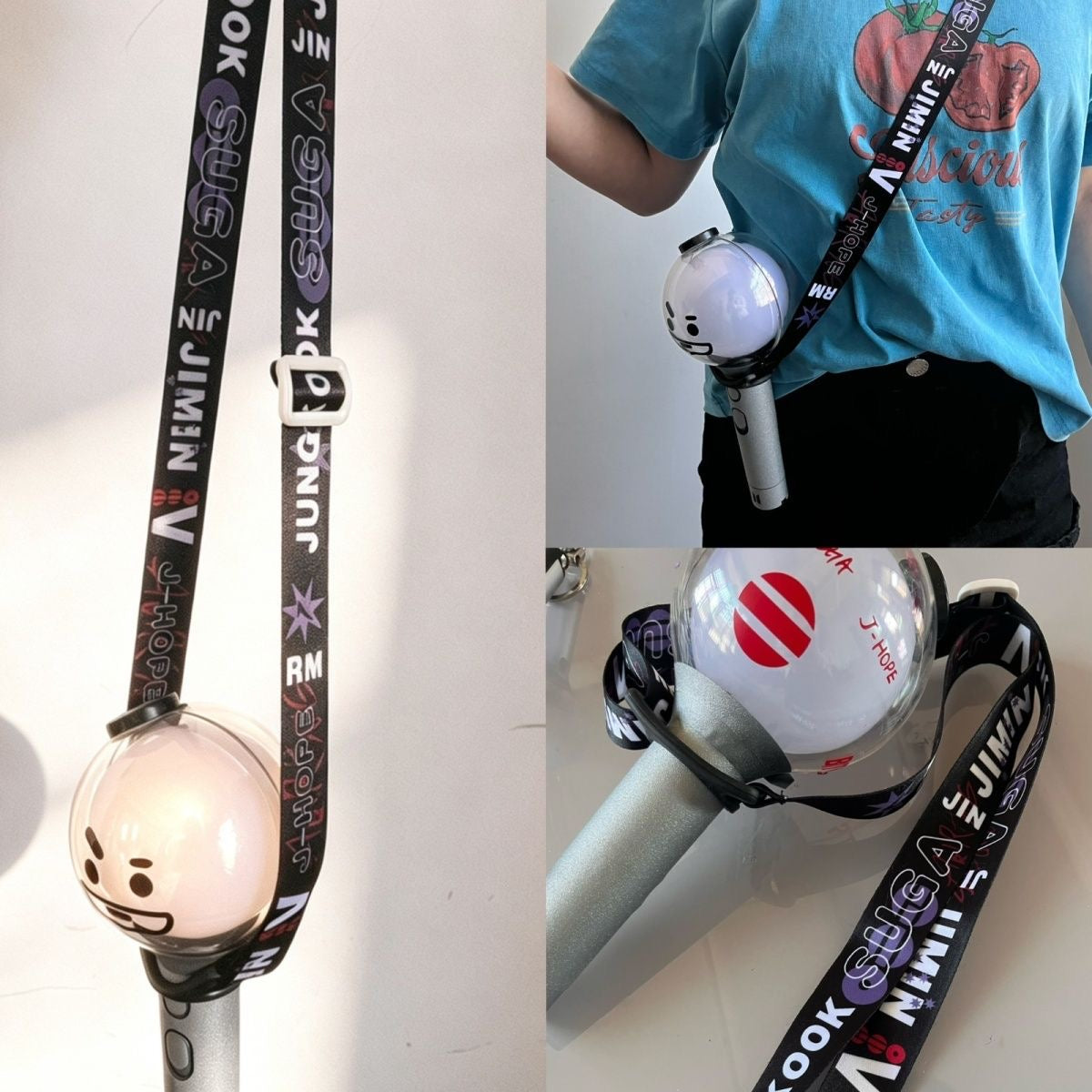 K-pop BTS Arirang Album World Tour Concert Lightstick Lanyard Bag Strap Card Holder