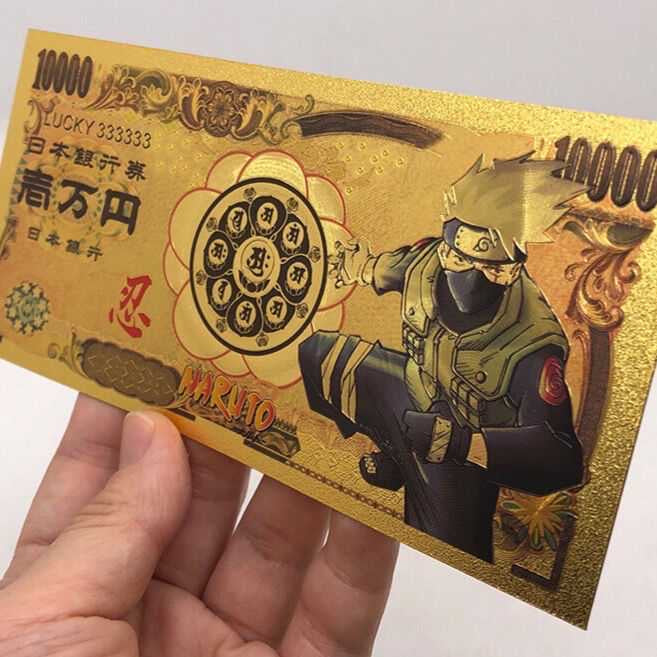 Anime Naruto Money Bank Notes Wallet Accessories Set of 10