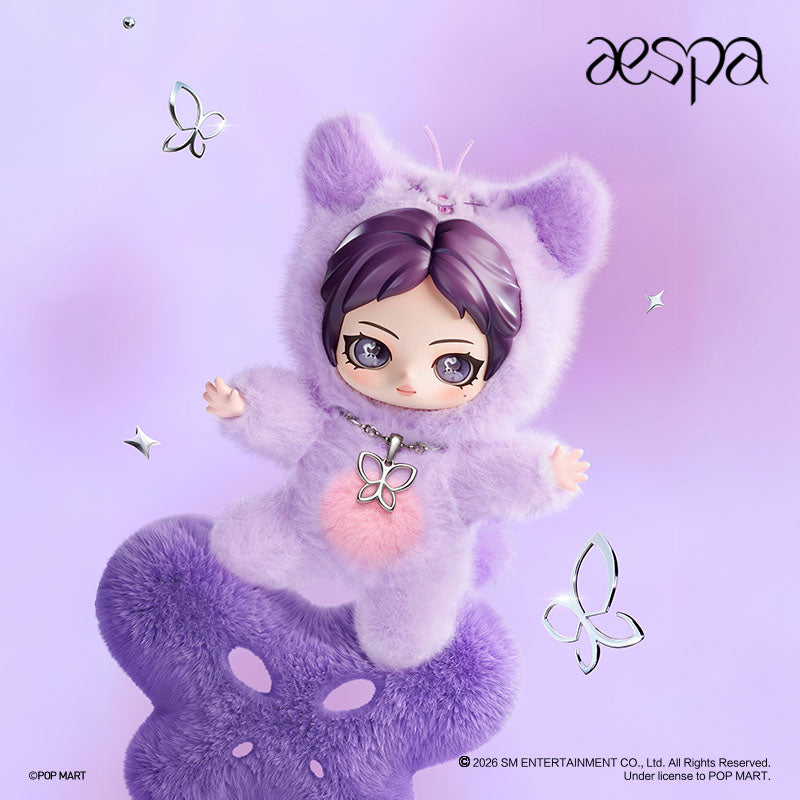 Authentic Popmart x Aespa Fluffy Club Series Vinyl Plush Pendant Blind Boxes K-pop