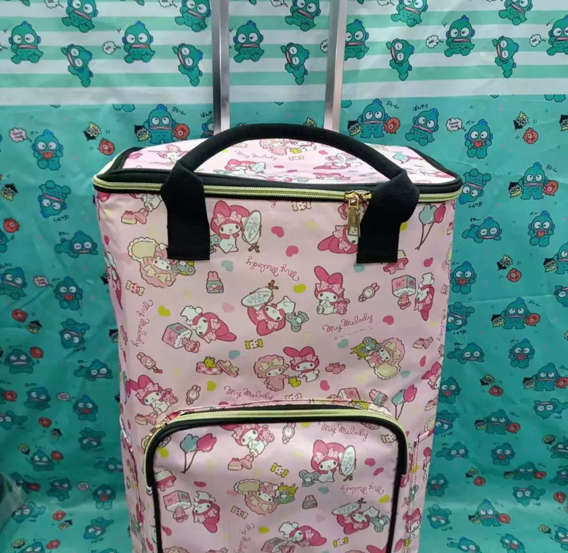 Sanrio Insulated Shopping Bag Trolley With Wheels My Melody Cinnamoroll Hello Kitty Pompompurin