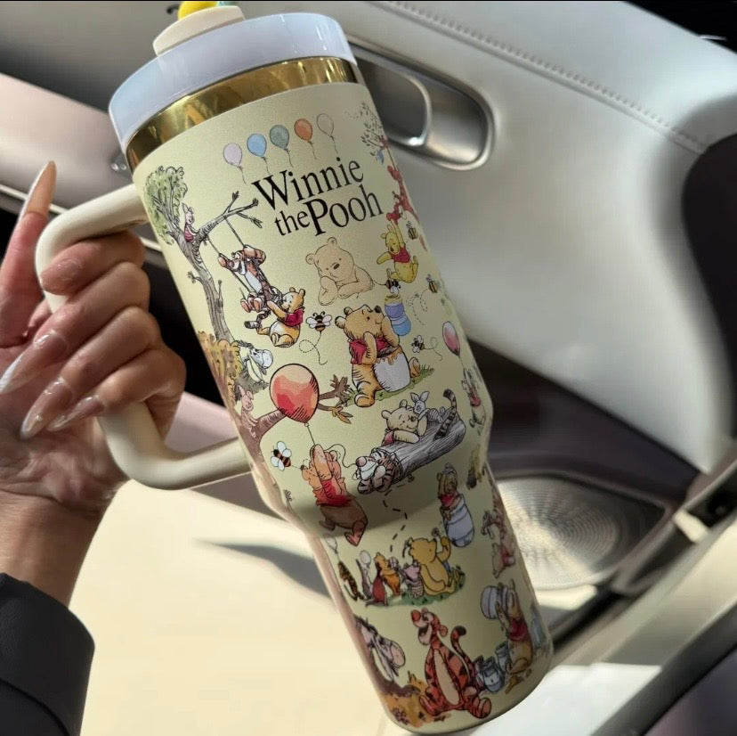 Winnie the Pooh Cute Stanley Inspired 40 oz Tumbler