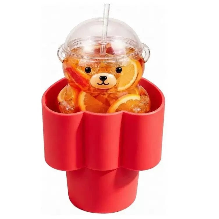 Authentic Starbucks Bear Glass Cup Holder