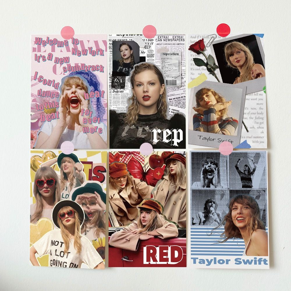 Taylor Swift Wall Decorating Papers 10 pcs + 32 freebie stickers