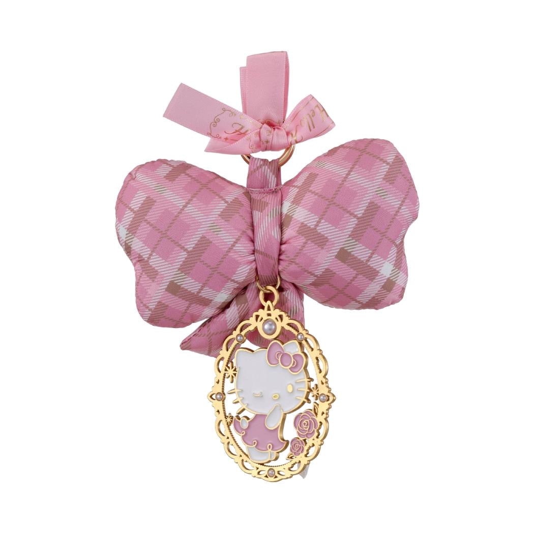 [Authantic] Miniso land Sanrio Hello Kitty Bag Mirror Plushy Pillow Hair Clip Retro Plaid Series