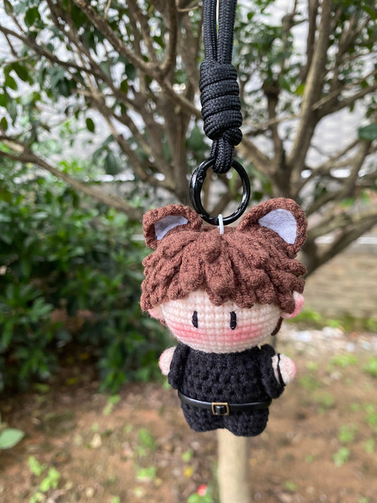 [ Takes 4 days to make ] Handmade Valko Love and Deepspace Plush Pendant + free acrylic Keychain + card
