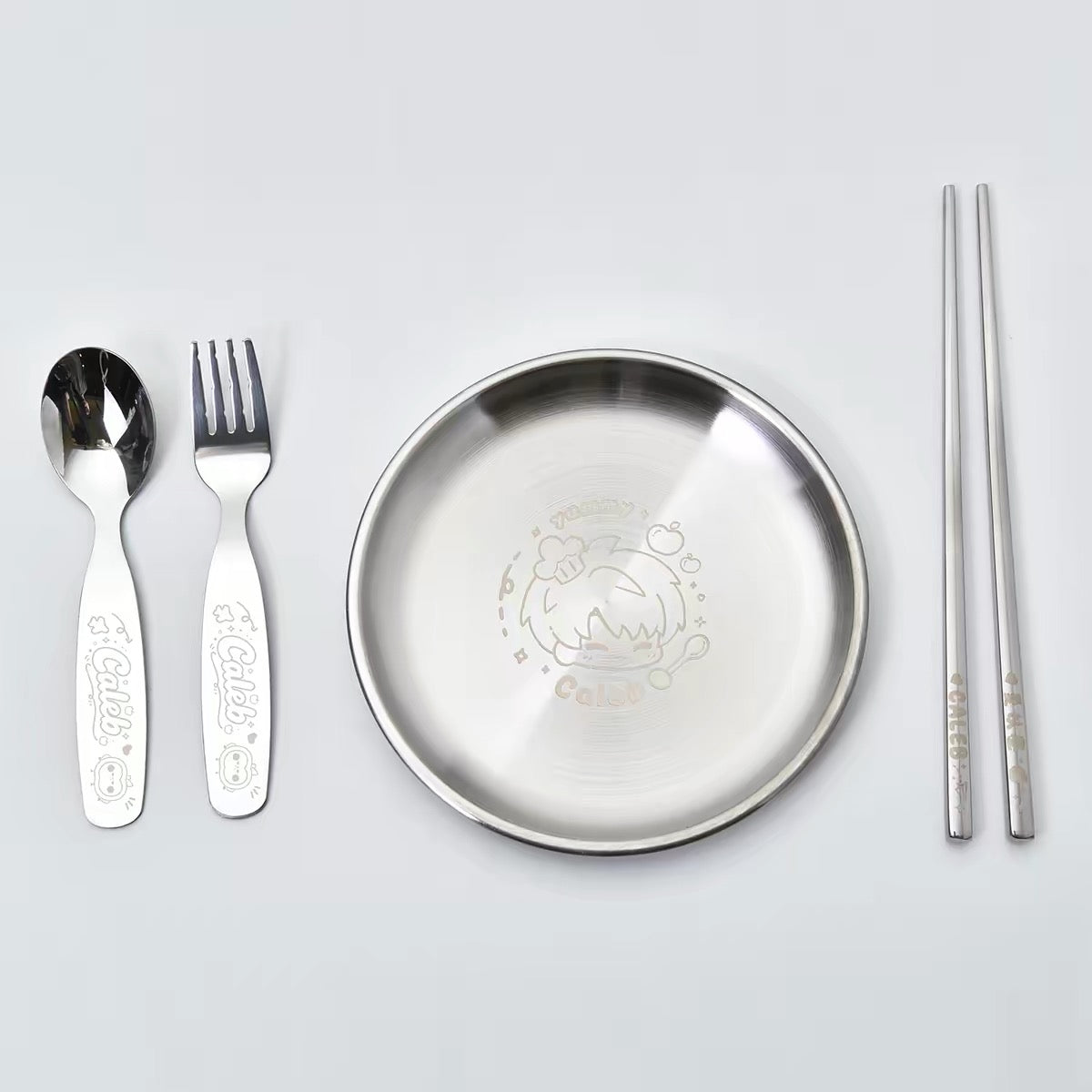 Love and Deepspace Plates Metal Dinnerware