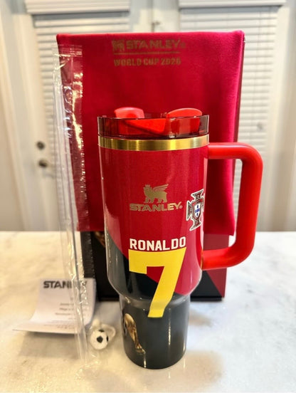Ronaldo Lionel Messi Football Inspired Stanley Tumbler Cup includes Gift Box