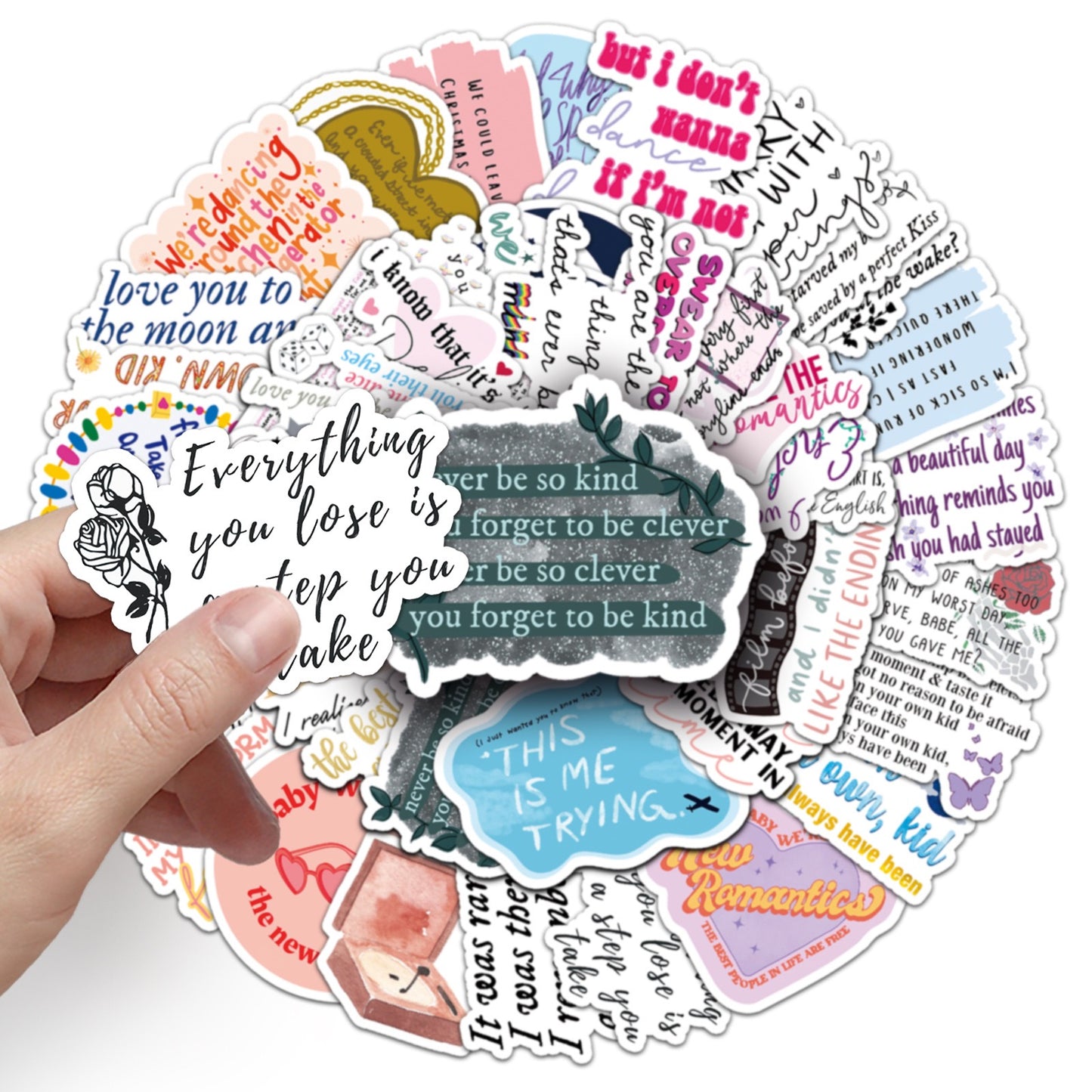 Taylor Swift 50 pcs Lyrics Stickers