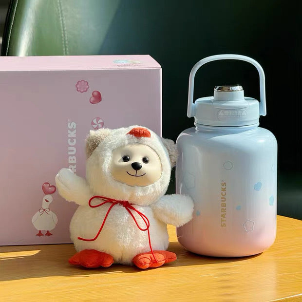 Authentic Starbucks 2026 Chinese Valentines Day Series Sweet Star Duck Cups Plush Bear