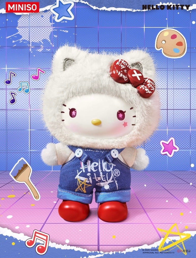 [Authentic] Sanrio Characters Miniso Hello Kitty Graffiti Blind Boxes Vinyl Plush Pendant