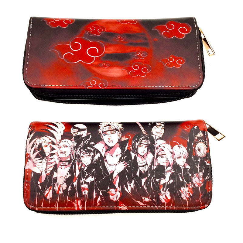Anime Naruto  Money Wallet Gaara Itachi Kakashi Zipper Akatsuki