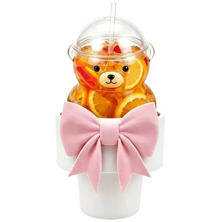 Authentic Starbucks Bear Glass Cup Holder
