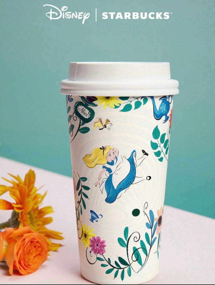 Authentic Starbucks Alice in Wonderland Cups