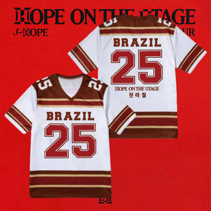 Clearance K-pop BTS Tour JHope on the stage Jersey T-shirt
