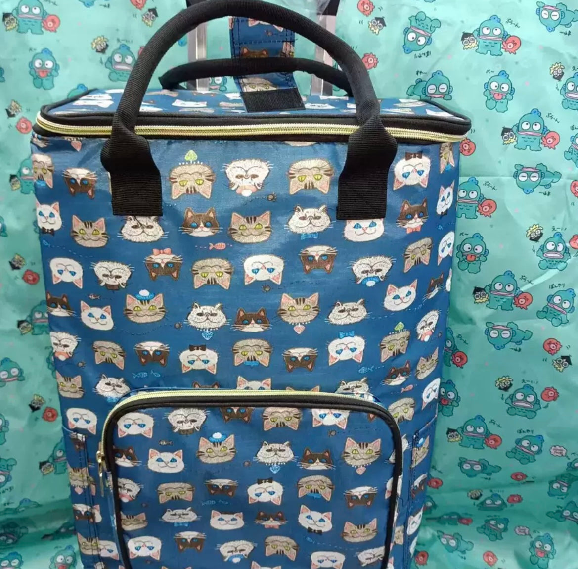 Sanrio Insulated Shopping Bag Trolley With Wheels My Melody Cinnamoroll Hello Kitty Pompompurin