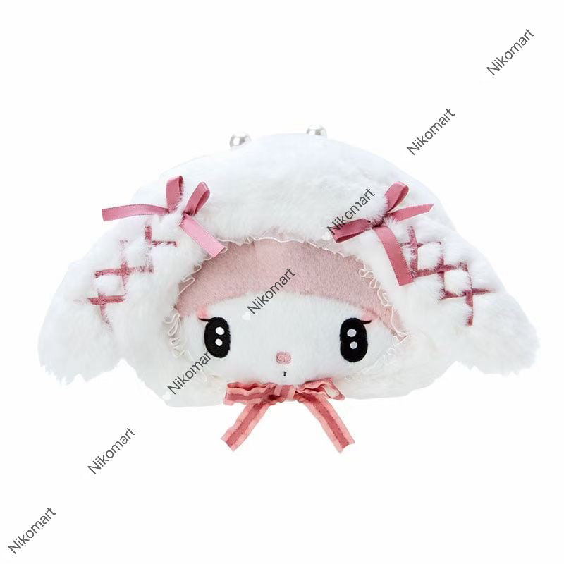 Cute Sanrio Japanese style My Melody Kuromi Fluffy Coin Bag Ears