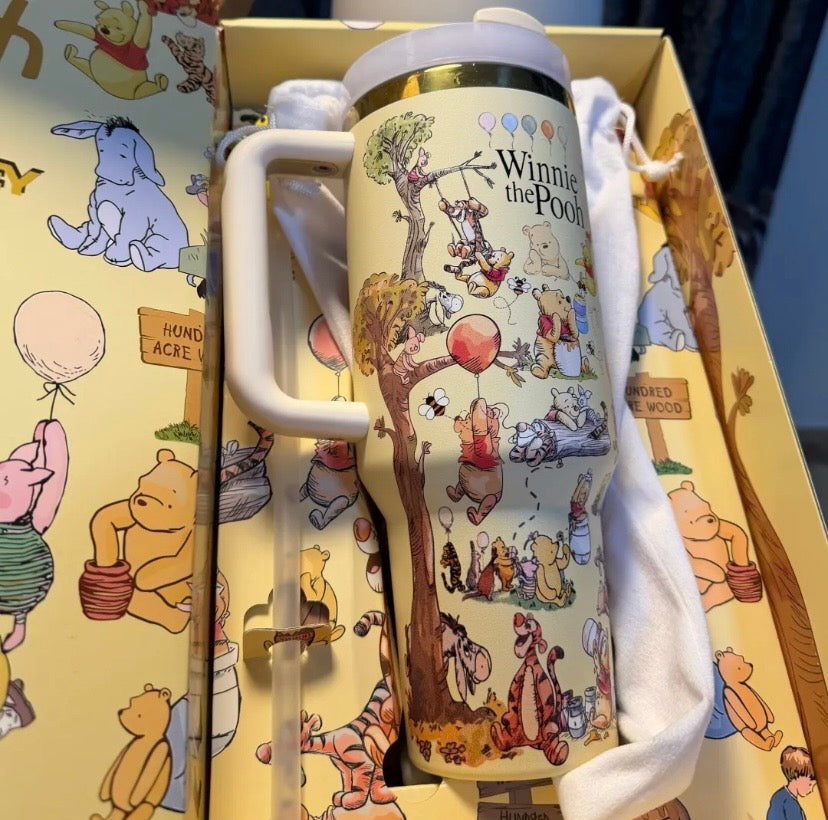 Winnie the Pooh Cute Stanley Inspired 40 oz Tumbler