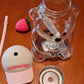 Authentic Starbucks Pink Bear Glass Cup