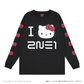 K-pop 2NE1 Welcome back Tour Sanrio Hello Kitty Long Sleeve Tshirt Park Bom Minzy CL Dara