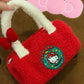 Sanrio Cute Hello Kitty Fuzzy Christmas Bag