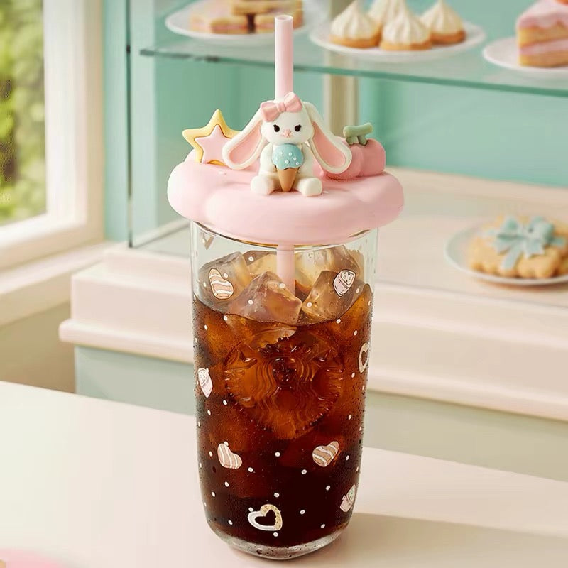 Authentic Starbucks Mainland China 500 ml Glass Bunny Cup