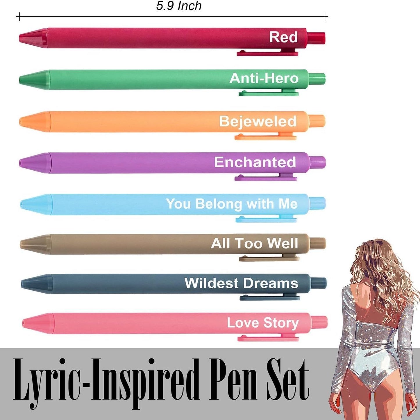 Taylor Swift 8 pcs pens set