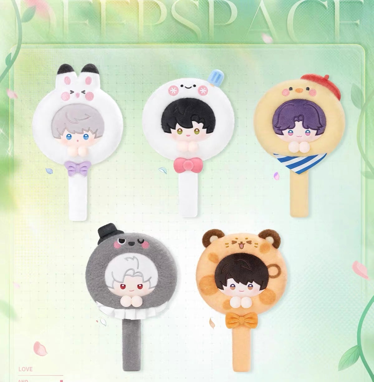 Authentic Love and Deepspace Handheld Plush Mirror