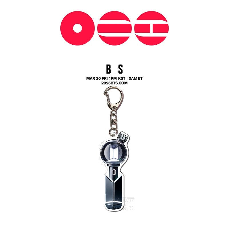 K-pop BTS lightstick Army Bag Phone Charms Accessory Set of 7 Acrylic Keychain