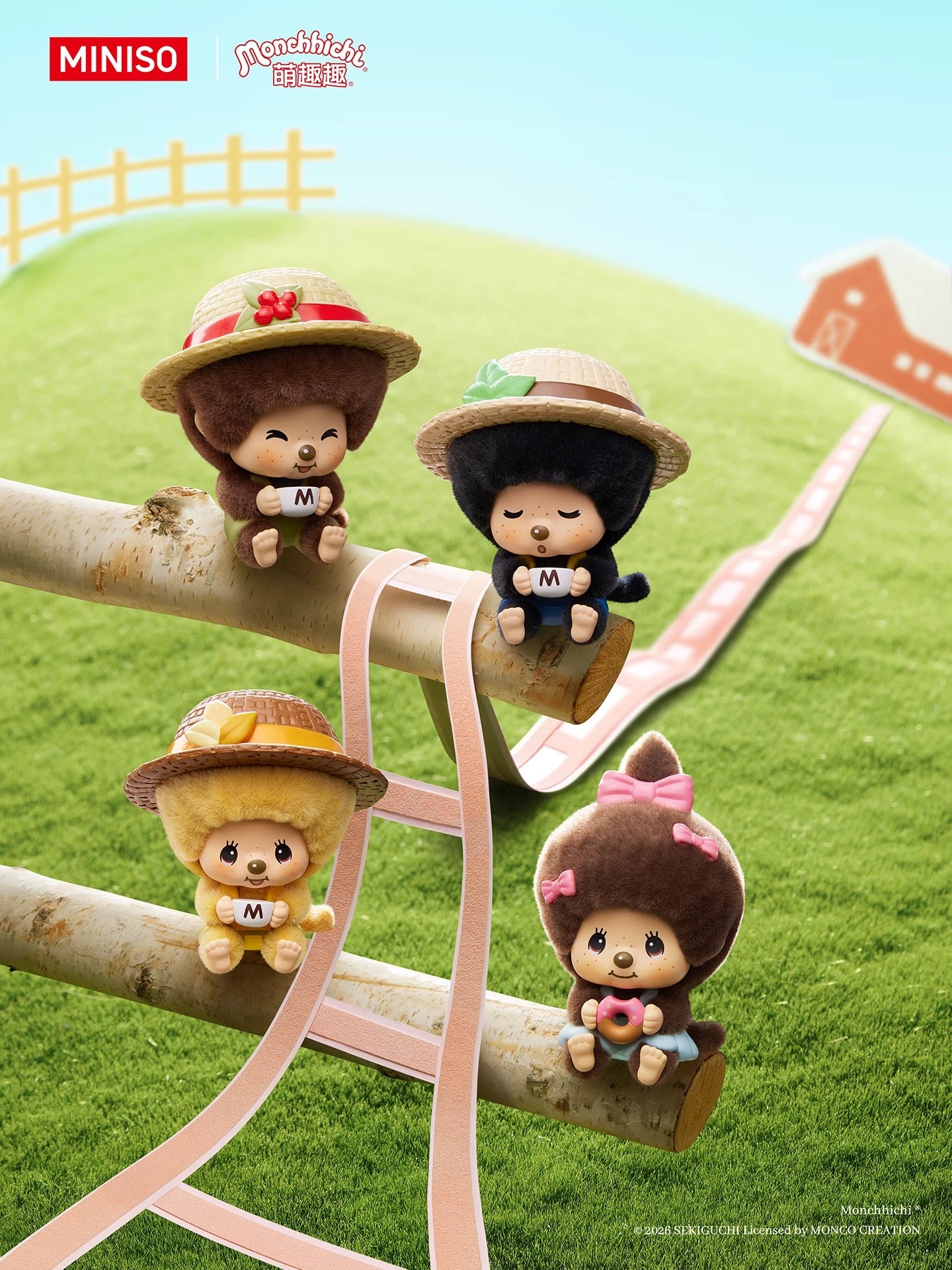 Authentic Miniso x Monchihichi Blind Boxes Bag Charm Keychain Pendant