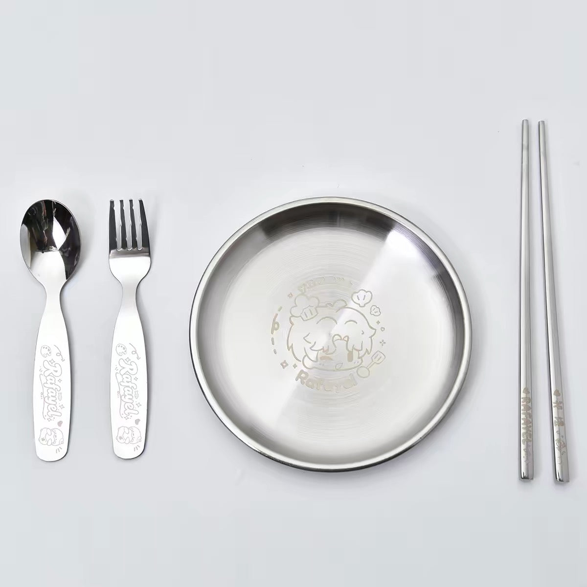 Love and Deepspace Plates Metal Dinnerware