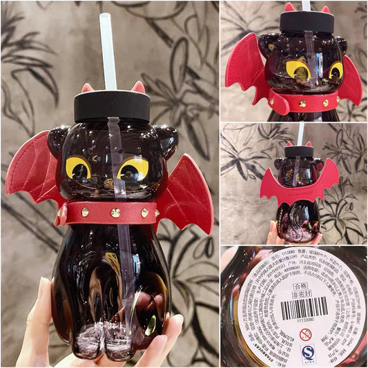 Authentic Starbucks 2021 Cat Glass Straw Cup
