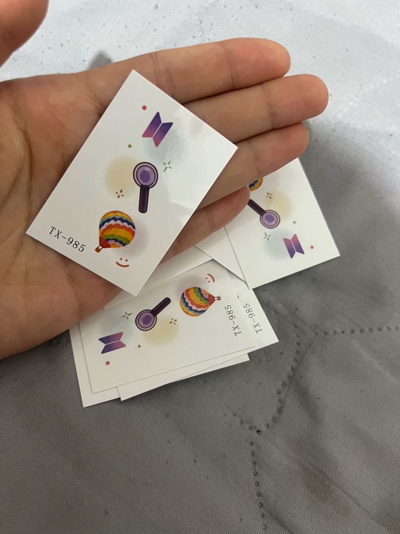 K-pop BTS Sticker Temporary Tatoo 6 Mini sheets