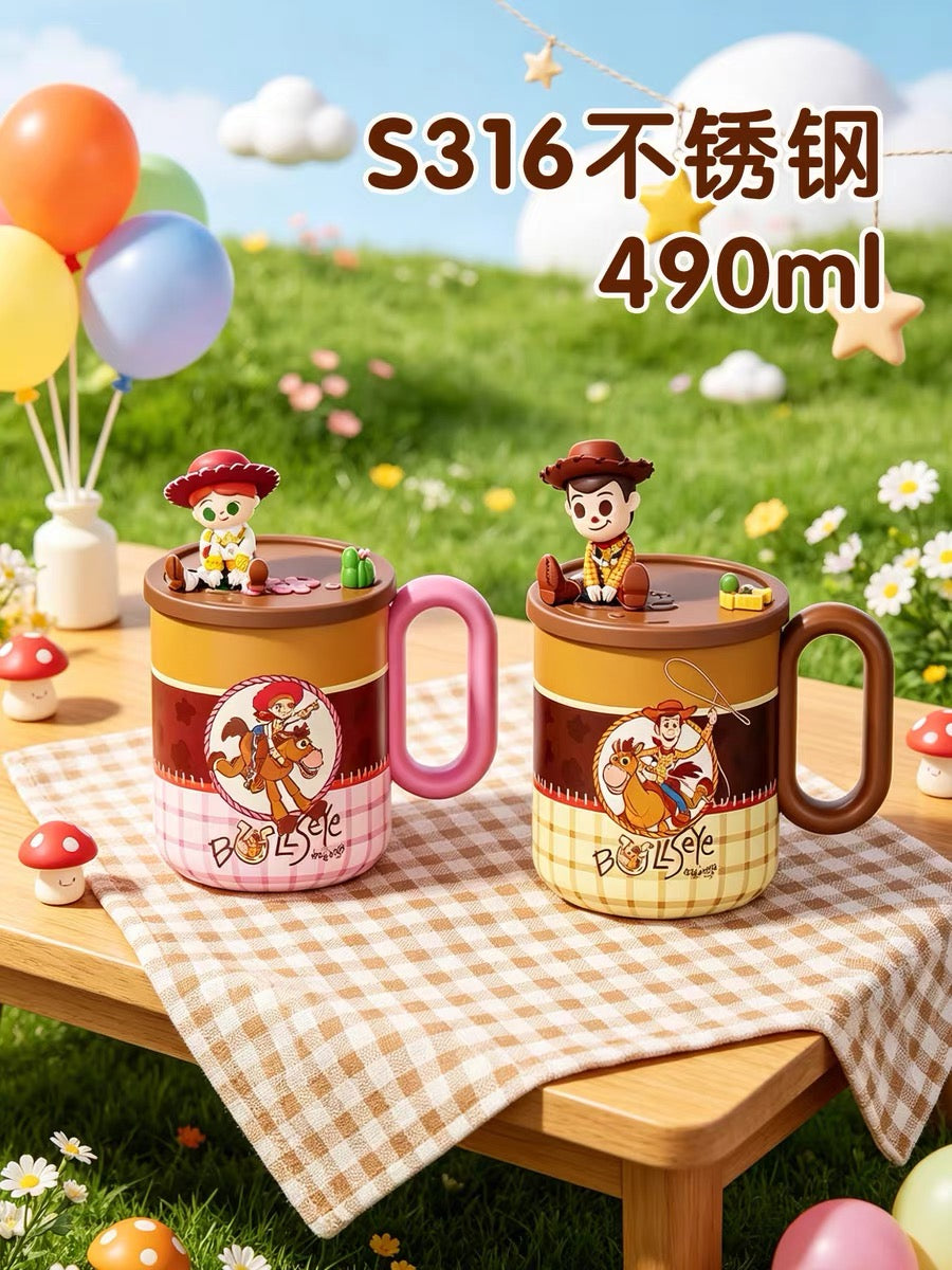 Authentic Disney Toy Story Woody Jessie Stainless Steel Cups Tumbler