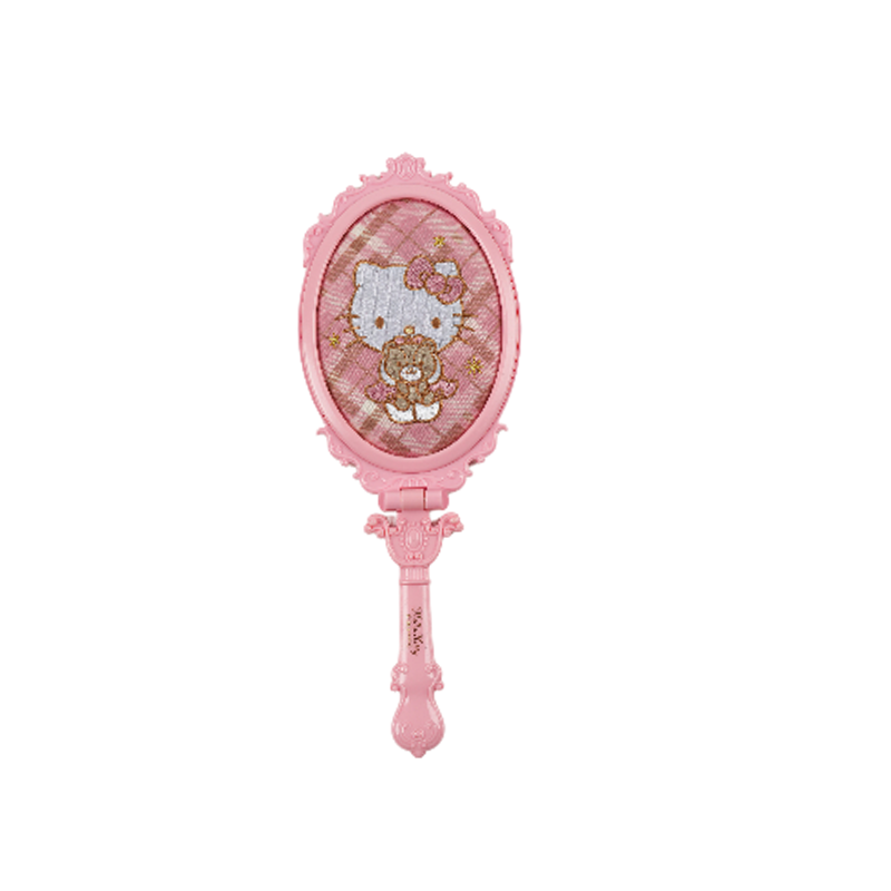 [Authantic] Miniso land Sanrio Hello Kitty Bag Mirror Plushy Pillow Hair Clip Retro Plaid Series