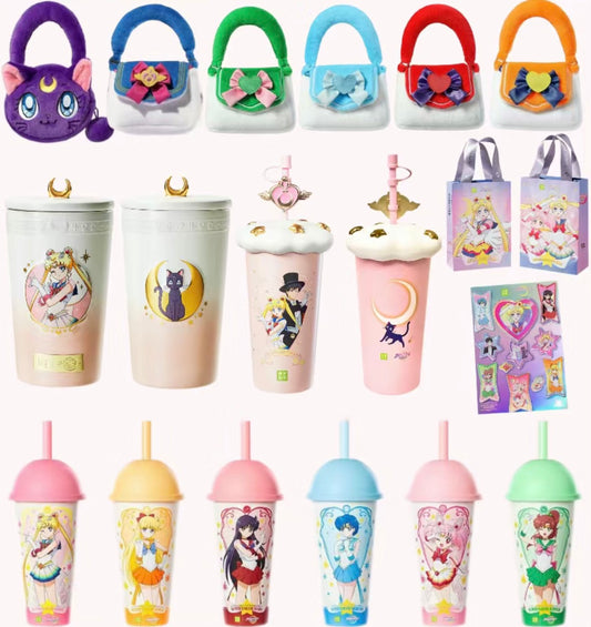 Sailor moon X Naixue Tea Ceramic Thermos Cup Fluffy Bag