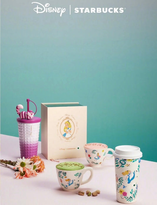 Authentic Starbucks Alice in Wonderland Cups